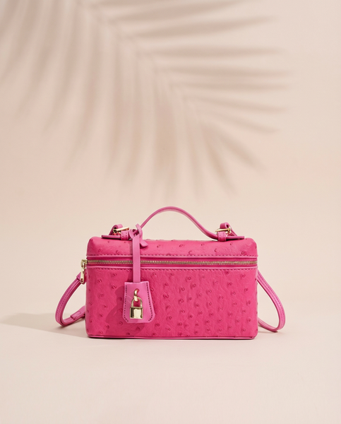 Bubblegum Luxe Top Handle Clutch