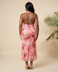 Rośe Allure Midi Dress