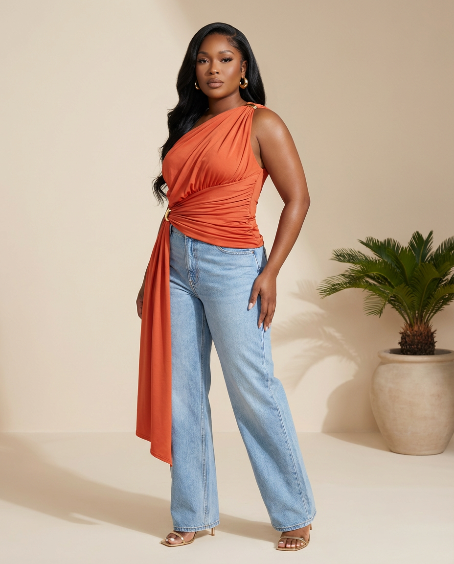 Paloma Drape One Shoulder Top