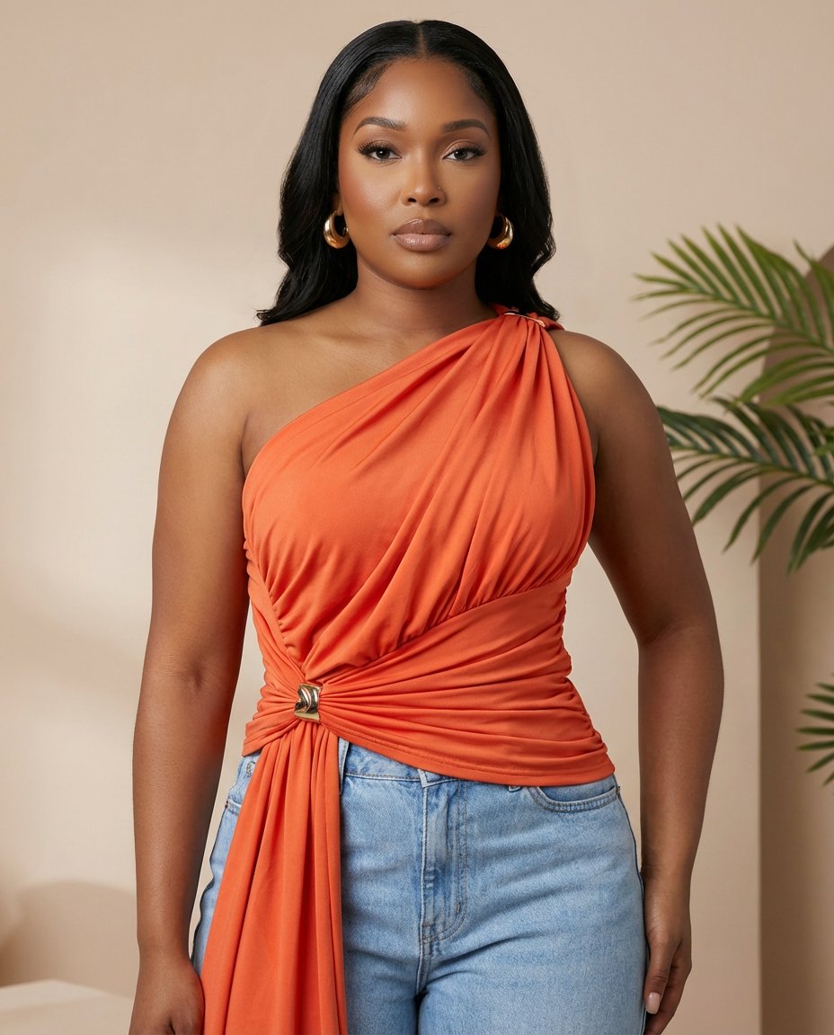Paloma Drape One Shoulder Top