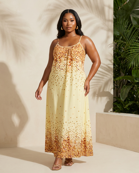 Island Honey Linen Maxi Dress