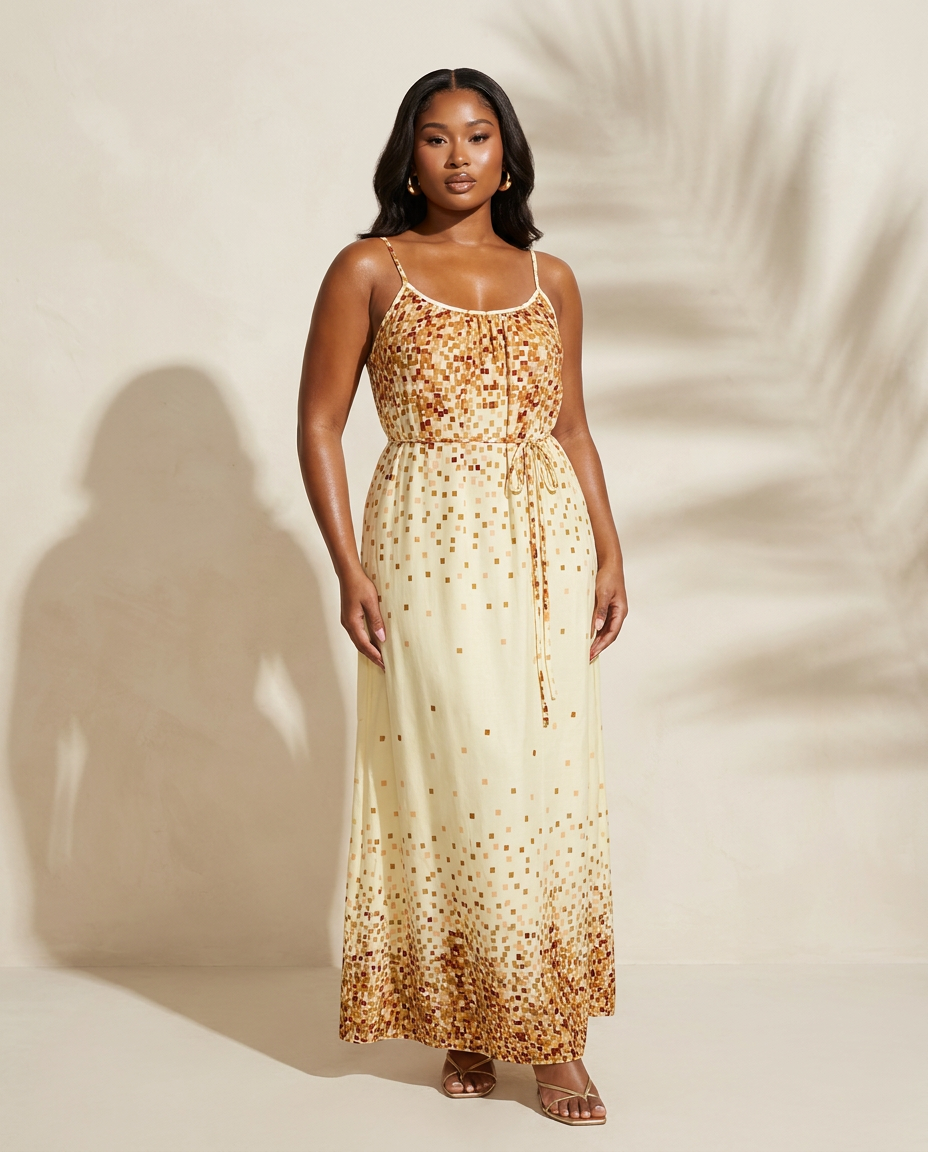 Island Honey Linen Maxi Dress