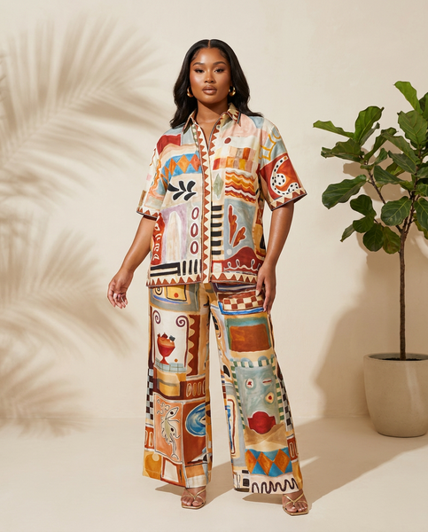 Terra Canvas Printed Co Ord