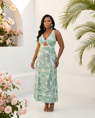Seafoam Bloom Maxi Dress