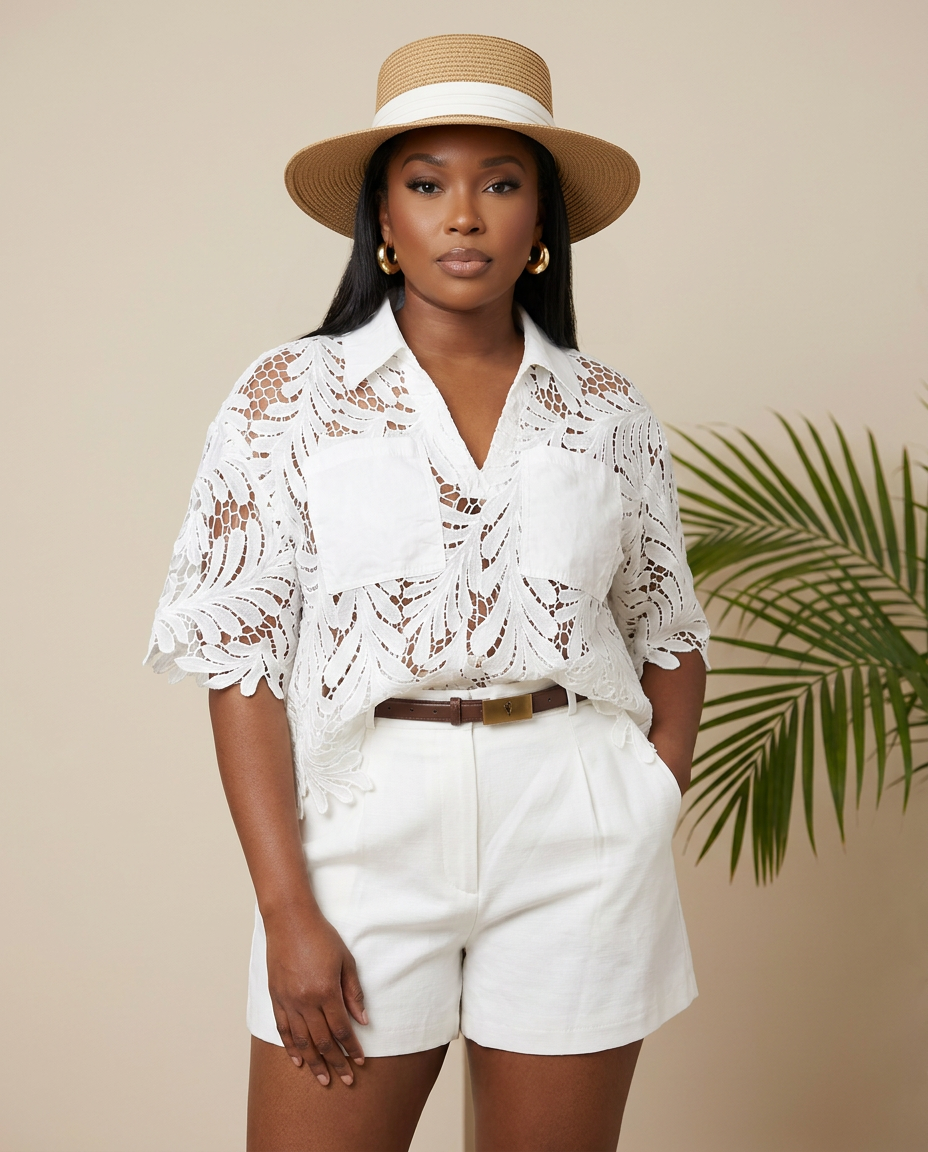 Palma Openwork Lace Shirt