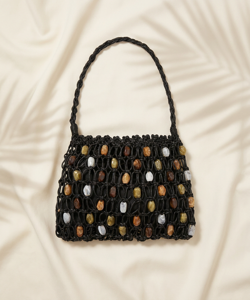 Black Take Me To Tulum Beaded Bag