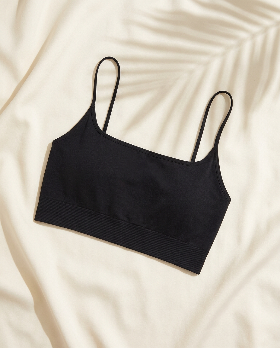 Black Micro Square Bralette