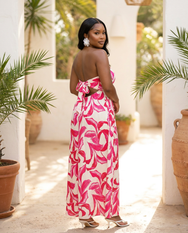 Bougainvilla Bliss Tie Back Jumpsuit