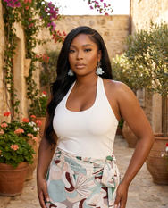 White Essential Halter Top