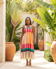 La Dolce Vita Printed Linen Dress