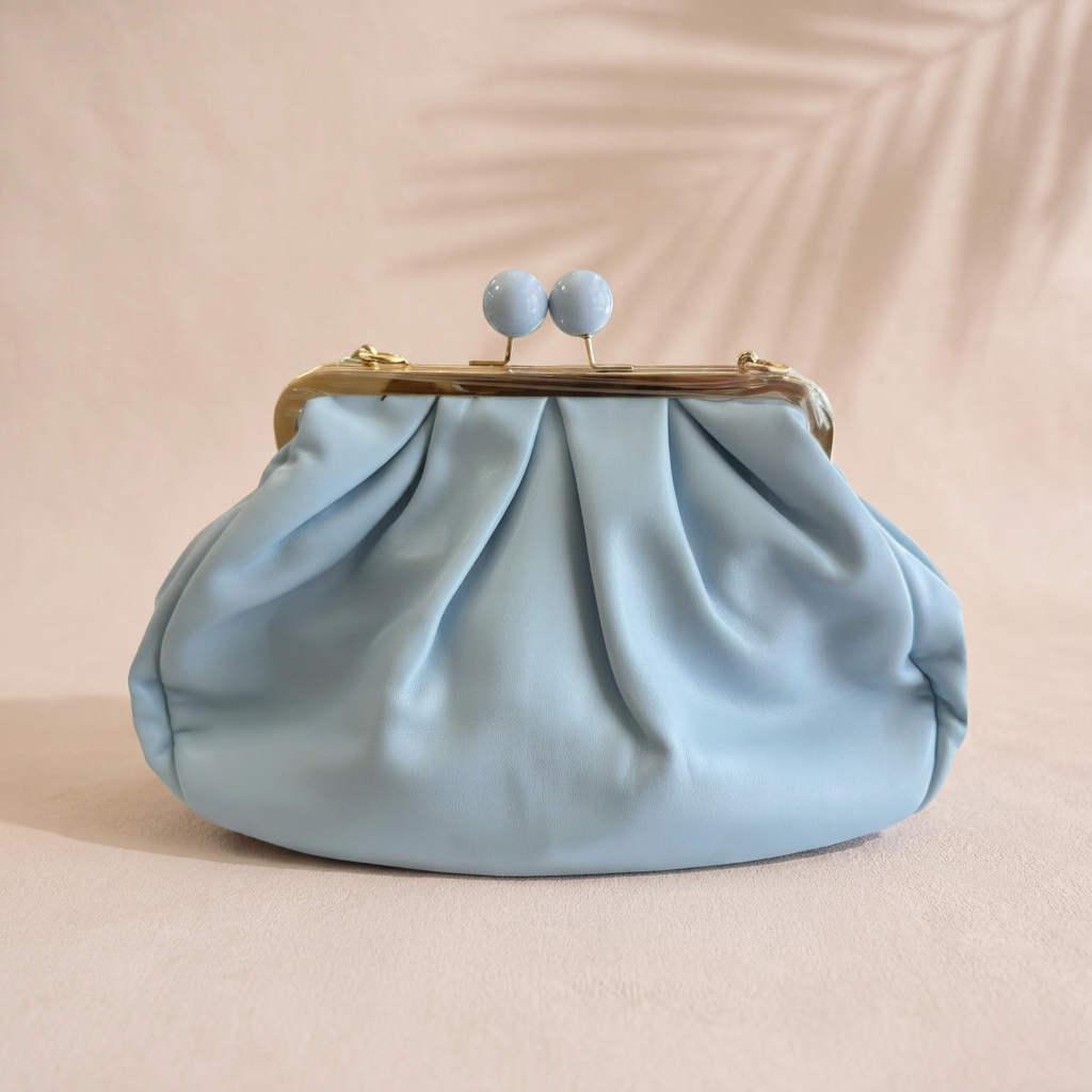 Blue Belle Kisslock Clutch