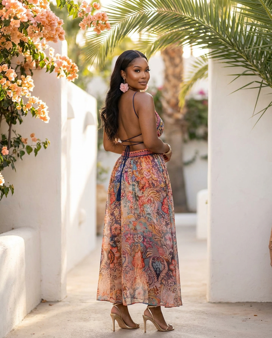 Marrakech Muse Printed Maxi Dress