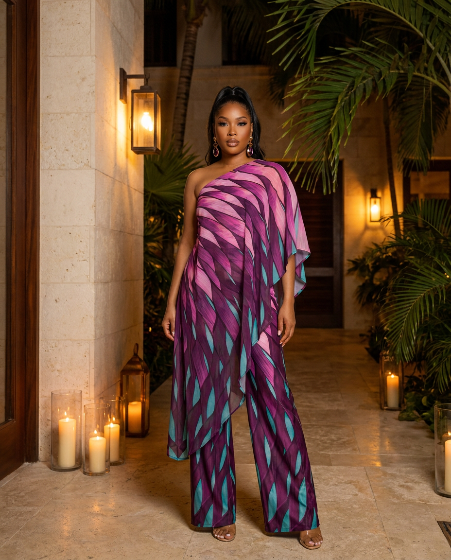 Amethyst Isle Draped Jumpsuit