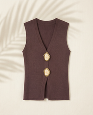 Chocolate Gilded Muse Vest Top