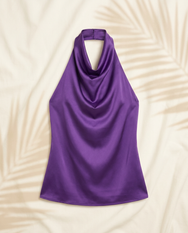 Violette Satin Luxe Halter Top