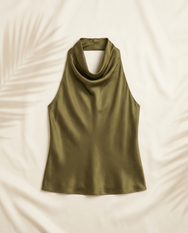 Martini Satin Luxe Halter Top