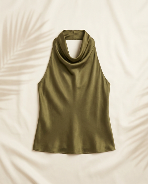 Martini Satin Luxe Halter Top