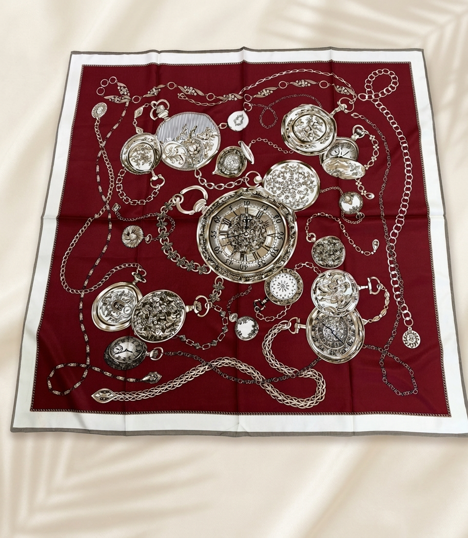 Bordeaux Heirloom Printed Scarf