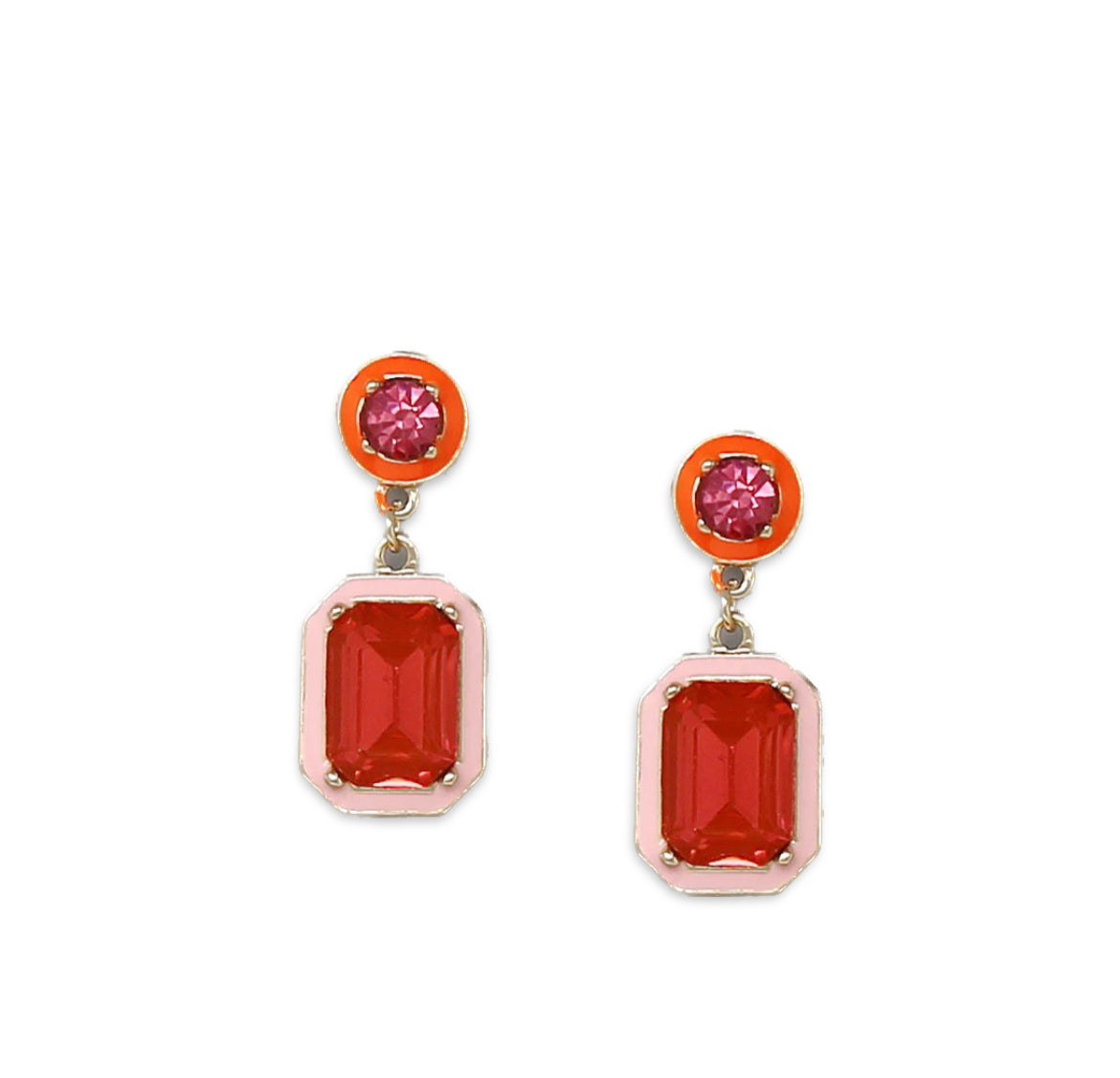 Peach Bellini Crystal Earrings